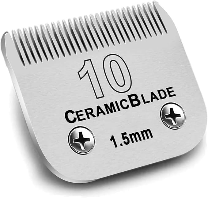 1Pack 10 Blade Dog Groomg Blades Compatible with Pet Clipper/Oster A5/Wahl KM Series Dog Clipper,Ceramic Blade & Stainless Steel Blade-PurrikoPets