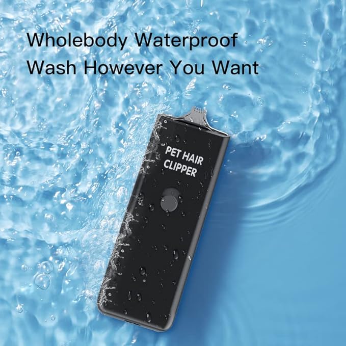 Feet Hair Trimmer, Dog Clippers,Quiet Washable USB Rechargeable Cordless Dog Grooming Kit,Electric Pets Hair Trimmers Shaver Shears for Dogs and Cats Black-PurrikoPets