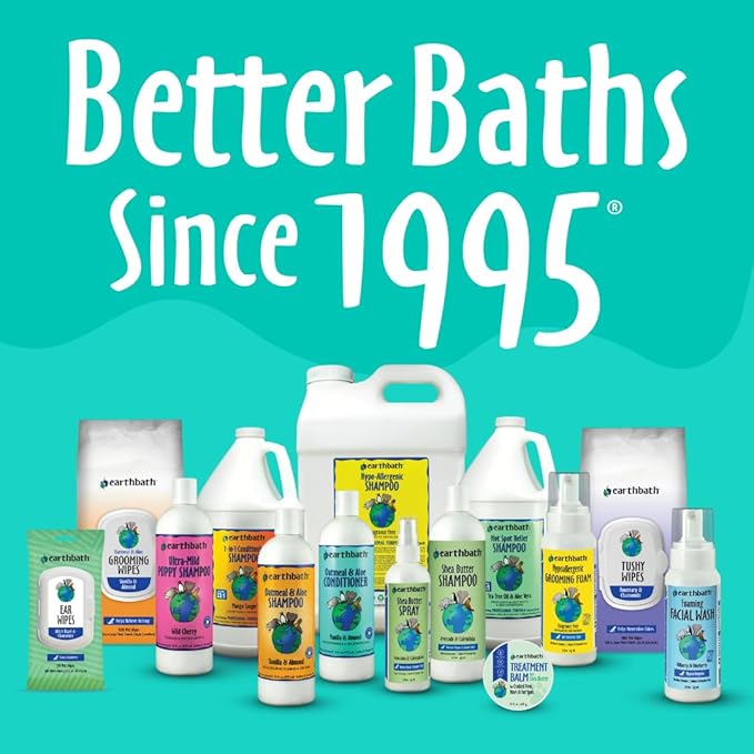 earthbath Oatmeal and Aloe Dog Shampoo- Oatmeal Shampoo for Smelly Dogs, Dog Wash in Bulk, Helps Itchiness and Dry Skin, Shampoo for Pet Grooming, Dilutes 33:1- Vanilla and Almond, 2.5 Gallon (1 Pack)-PurrikoPets