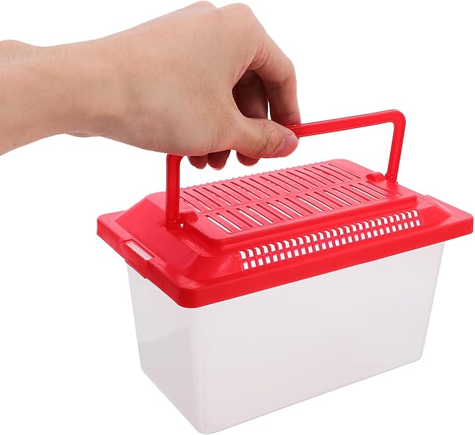 FRCOLOR 2pcs plastic turtle fish tank turtle aquarium acrylic reptile cage amphibians habitat clear reptile breed container gecko habitat glass container Turtle Tank household breeding box-PurrikoPets