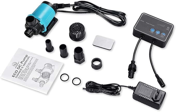 800GPH 30W16FT Aquarium 24V DC Water Pump with Controller, Submersible and Inline Return Pump for Fish Tank,Aquariums,Fountains,Sump,Hydroponic,Pond,Freshwater and Marine Water Use-PurrikoPets