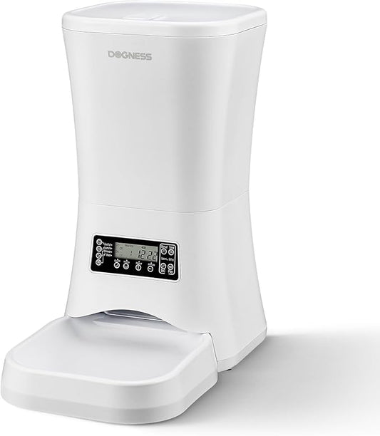 DOGNESS 9L Dog Feeders for Large Dogs, Automatic Dog Feeder with Timer Extra Large, Programmable Auto Pet Food Dispenser Feeder, Portion Control, Voice Recording, Battery and Plug-in Power-PurrikoPets