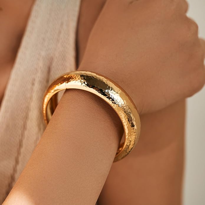 YMBYCM Chunky Bangle Bracelets for Women Trendy Wide Chunky Cuff Bracelets Wrap Bracelet