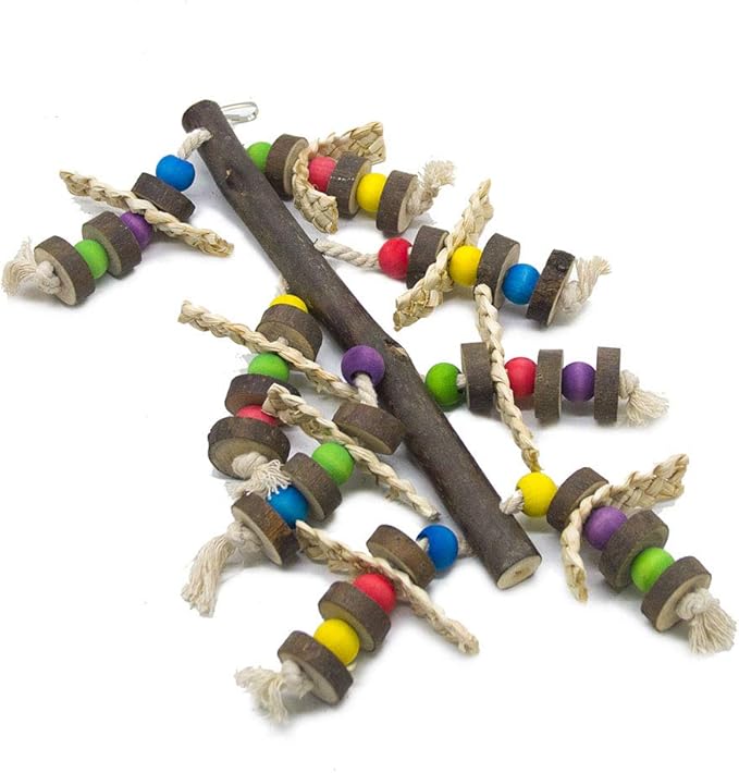 EBaokuup Wood Bird Chewing Toys-Blocks Parrot Tearing Toys Best for Finch,Budgie,Parakeets,Cockatiels, Conures,Love Birds and Amazon Parrots-PurrikoPets