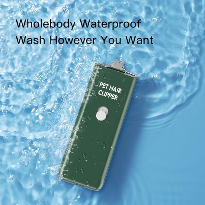 Feet Hair Trimmer, Dog Clippers,Quiet Washable USB Rechargeable Cordless Dog Grooming Kit,Electric Pets Hair Trimmers Shaver Shears for Dogs and Cats Green-PurrikoPets