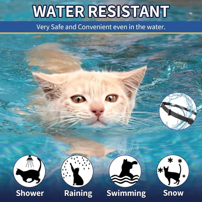 4 Pack Flea Collar for Cats, 32 Months Flea and Tick Prevention for Cats, Waterproof Cat Flea Collar, Natural Cat Flea and Tick Treatment, Adjustable Flea and Tick Collar for Cats Kittens(4 Colors)-PurrikoPets