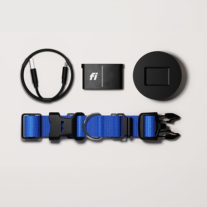 Fi New Series 3+ Smart Dog Tracker Collar – AI GPS for Dogs, Health & Behavior Monitor, Virtual Fence, Escape Alerts, Waterproof, Apple Watch Compatible 12Mo Membership Included-PurrikoPets