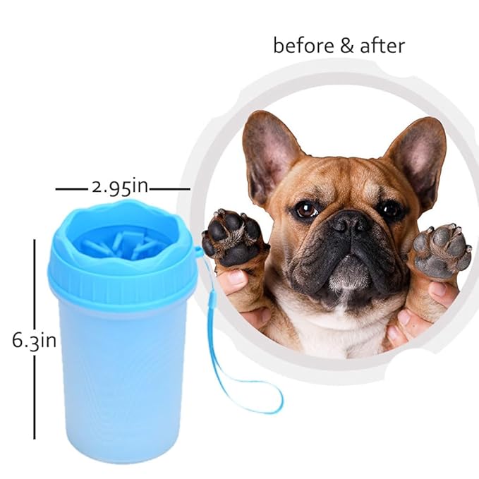 Dog Paw Cleaner Cup - Silicone Bristle Pet Paw Washer for Small, Medium, and Large Dogs & Cats | Easy-to-Use, Mess-Free Paw Cleaning Tool for Muddy Paws-PurrikoPets