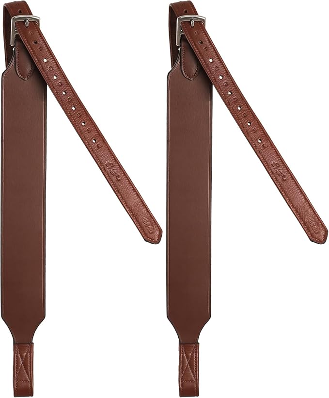 Exion Wide Stability Stirrup Leathers for English Saddles | Premium Cowhide Leather | Enhanced Leg Stability & Comfort | Sizes: 48" to 62"-PurrikoPets