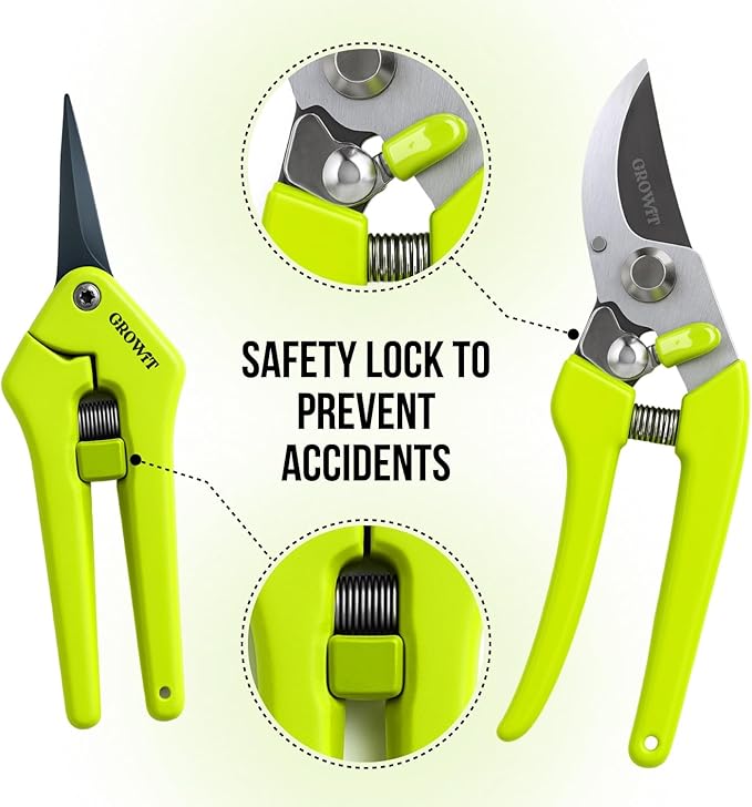 2-Pack Stainless Steel Gardening Scissors, Pruning Shears and Clippers for Gardening-PurrikoPets