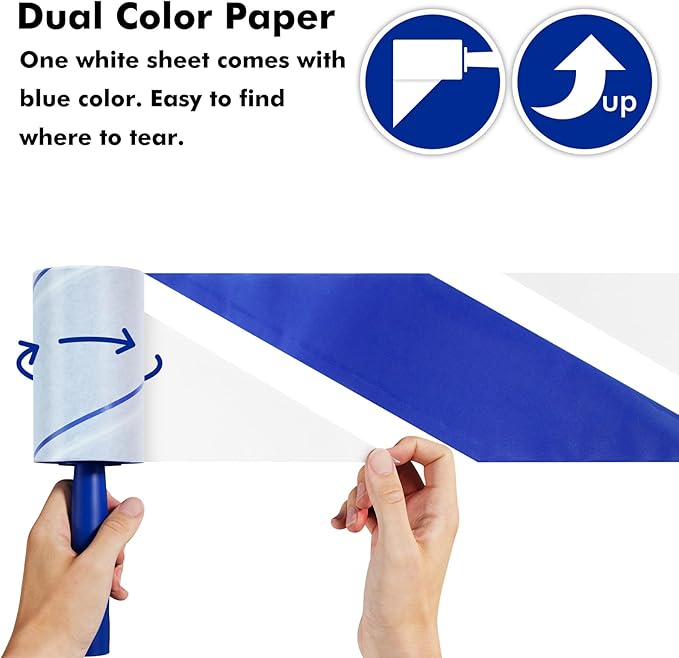 1200 Sheets Lint Roller with 6 Upgraded Handles (6 Rollers + 6 Refill), Mage Value Set Sticky Lint Rollers for Pet Hair, Portable Pet Hair Remover for Clothes, Furniture, Carpet, Dog and Cat-PurrikoPets