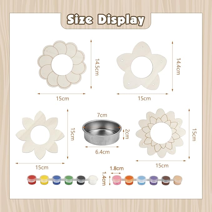 Fennoral 4 Pack Bird Feeder Kits for Kids Make Your Own Bird Feeders Wooden Art and Craft for Girls Boys Ornaments DIY to Paint Bird Feeders Craft for Spring Garden Outdoor Summer Activities Project-PurrikoPets