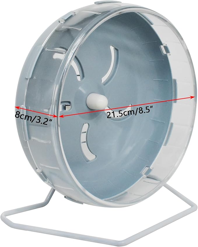 GKYZBB Hamster Wheel, 8.5 inch Silent Hamster Exercise Running Wheel with Stand,Pet Small Animals Exercise Running Toys,Adjustable Quiet Spinner for Guinea Pigs, Sugar Gliders, Gerbils-PurrikoPets