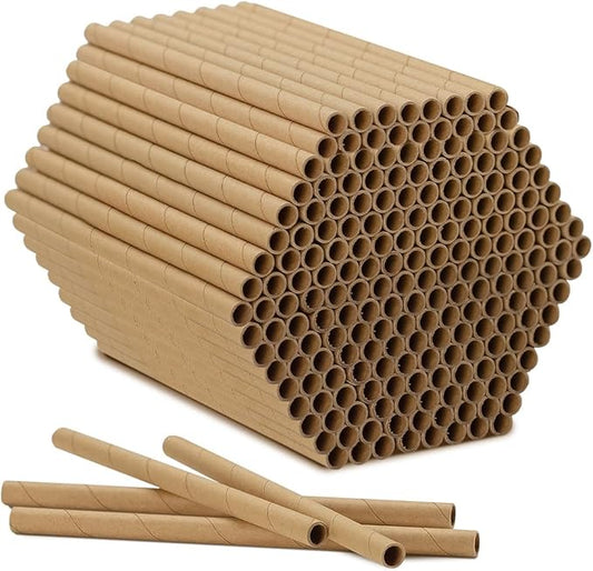 200pcs Cardboard Bee House Nesting Tubes - 6" Long X 5/16" Diameter Tube for Mason Solitary Bees - for Filling Insect Hotels and Bug Houses-PurrikoPets