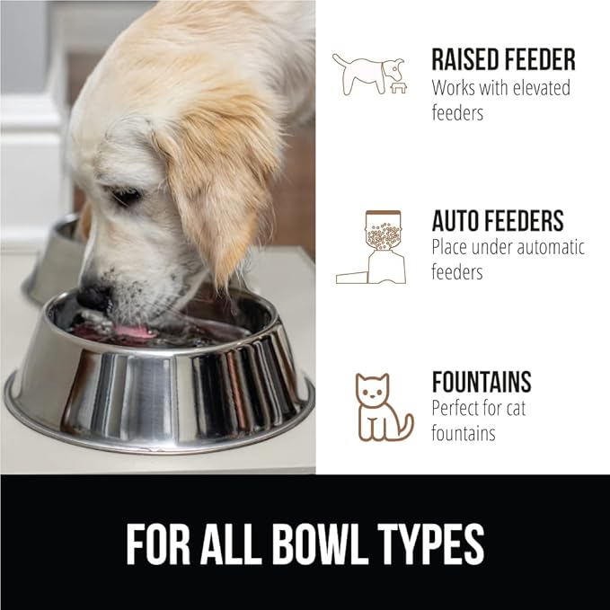 GORILLA GRIP 100% Waterproof Raised Edge BPA Free Silicone Pet Feeding Mat, Dog Cat Food Mats Contain Spills Protects Floors, Placemats for Cats and Dogs Water Bowl, Pets Accessories 23x15 Cream-PurrikoPets