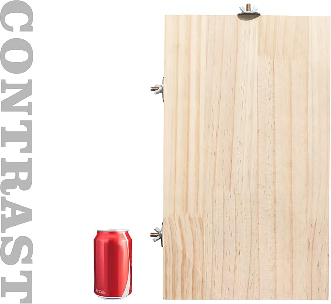 15.7×10.4 Inches Large Bird Perch Stand Platform, Natural Wooden Small Animals Cage Accessories, Rectangle Stand Perch Shelf for Parrot Parakeet Cockatiel Rat Hamster Guinea Pig Conure Chinchillas-PurrikoPets