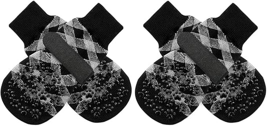 EXPAWLORER Anti Slip Dog Socks to Prevent Licking Paws, Dog Shoes for Hot Pavement, Dog Booties for Small Medium Large Senior Dogs, Traction Control Boots & Paw Protectors for Hardwood Floors-PurrikoPets
