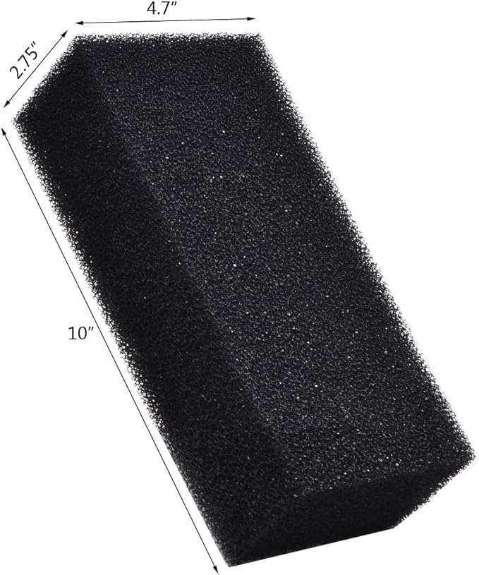 ALEGI Filter Foam Sponges, Bio Sponge Filter Media Pad, Cut-to-Size Foam for Aquarium Fish Tank (10" x 4.7" x 2.75")-PurrikoPets