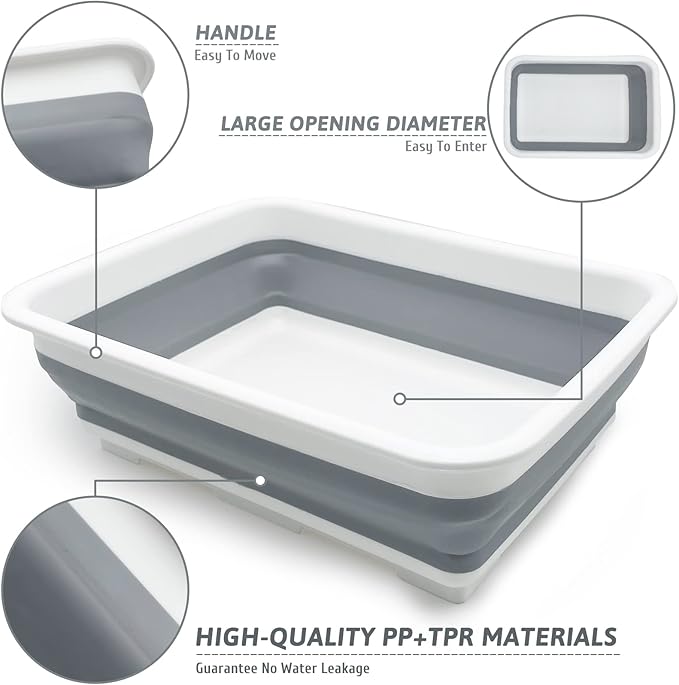 Fhiny 2PCS Open Cat Litter Box, Kitten Potty Pan Semi-Enclosed Foldable Waterproof Travel Toilet Low Entrance for Indoor Cats Small Pet Kitty Rabbit Supplies Easy to Clean and Assemble-PurrikoPets