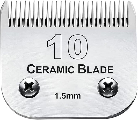 10 Blade Dog Grooming Clipper Blades Compatible with Andis Dog Clippers,Detachable Stainless Steel Blade,Size 10, 1/16-Inch Cut Length-PurrikoPets