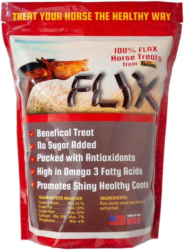 Flix 9 lb, 100% Flaxseed Healthy Treats for Horses, High in Omega-3-PurrikoPets