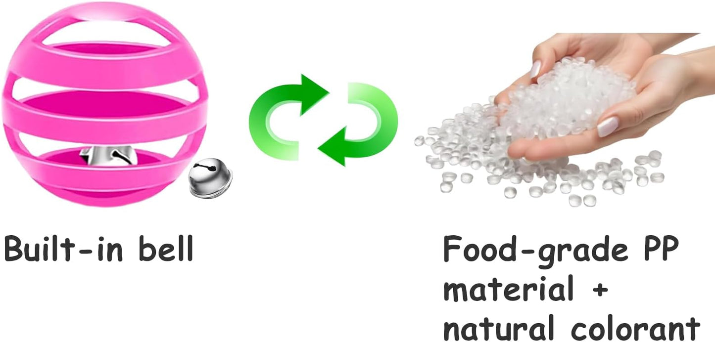 6-Pack Cat Toys for Indoor Cats, Playfully Content (1.5'', Basic Cat Toy Set)-PurrikoPets