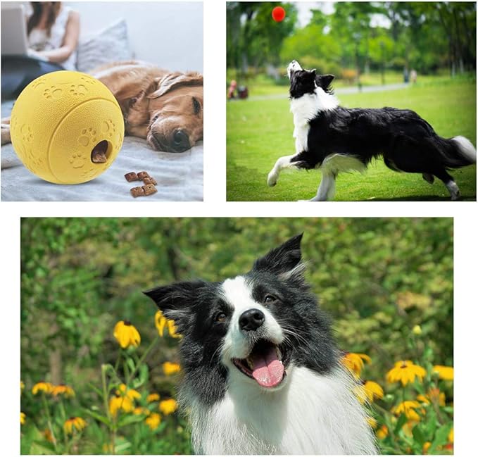5 Different Functions Interactive Dog Puzzle Toys Balls for Medium Large Dogs, Food Treat Dispensing Dog Toys-PurrikoPets