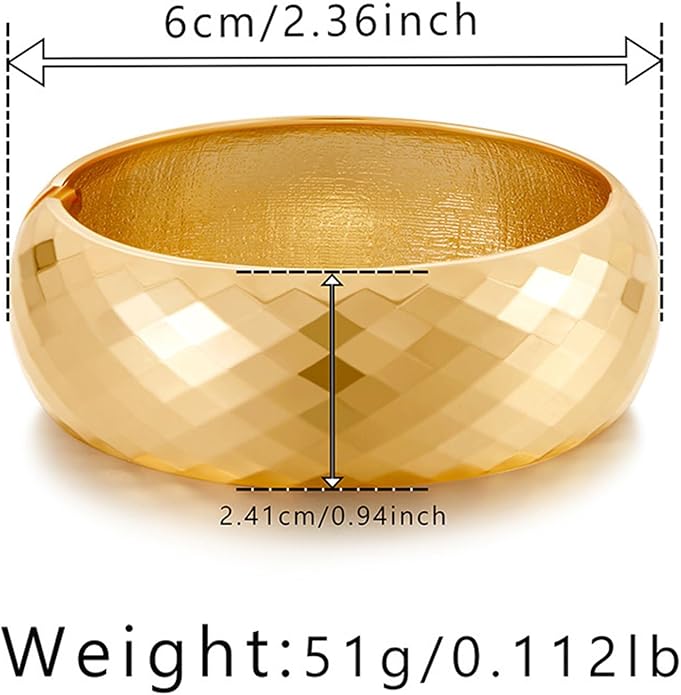 YMBYCM Chunky Bangle Bracelets for Women Trendy Wide Chunky Cuff Bracelets Wrap Bracelet
