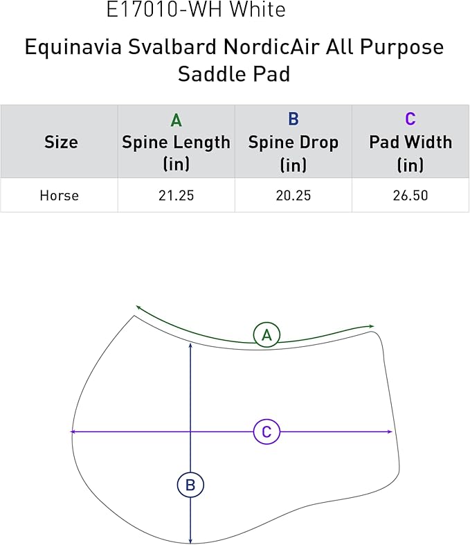 Equinavia Svalbard NordicAir™ Tech All Purpose Saddle Pad | Breathable Micromesh | Contoured Shape-PurrikoPets