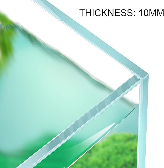 33 Gallon Cube Rimless Aquarium, Ultra Clear Low Iron Large Fish Tank, L19.7×W19.7×H19.7 Glass Thickness 8mm with EVA Foam Leveling Mat-PurrikoPets