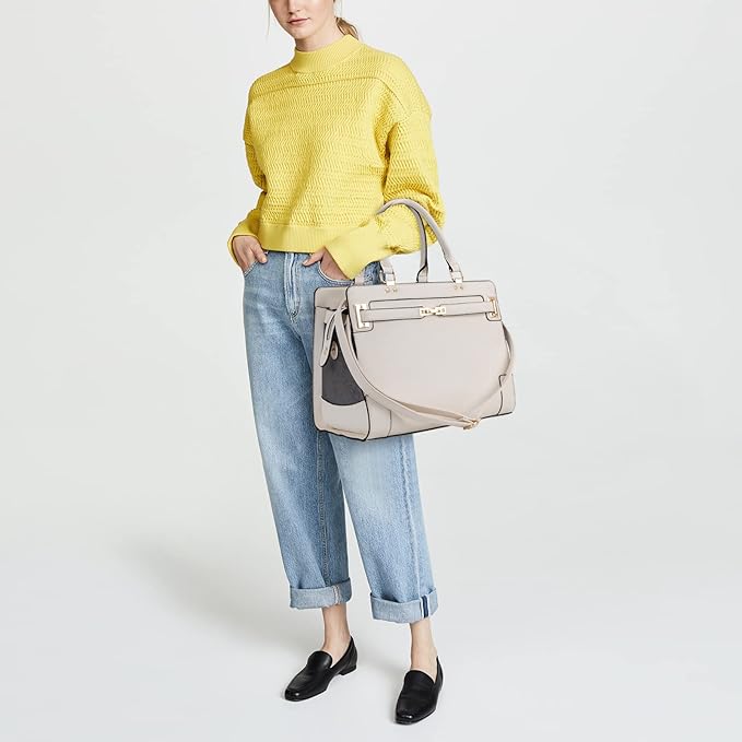 Fashion Pet Carrier Dog Cat Carrier Purse Soft-Sided Leather Handbag Pet Tote Bag for Small Dogs Puppy and Cats TSA Airline Approved (Beige)-PurrikoPets