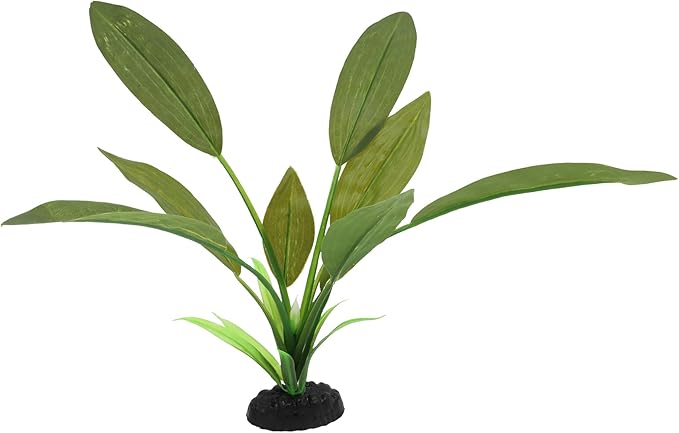 2-Pack 12 Inch Aquarium Silk Aquarium Plants, Artificial Plastic Plant for Small Tank, Goldfish, Fish Hides (Green C, 12 Inch)-PurrikoPets