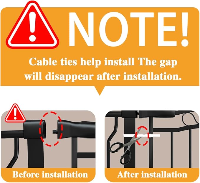 Extra Wide Baby Gate 67.3-81.1 Inch, Pressure Mounted Dog Gate Indoor, Walk Thru Pet Gate for Cat Dog Child,Pet Gates for The House Stairs Doorway Black-PurrikoPets