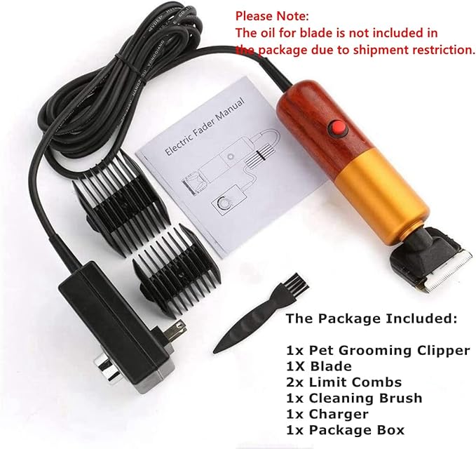 Dream Reach Pet Grooming Clippers, Low Noise Dog Clipper, Electric Cat Hair Shaver Kit, Pet Hair Trimmers for Small Medium Large Dogs Cats with 2 Comb Attachments (A-200W)-PurrikoPets