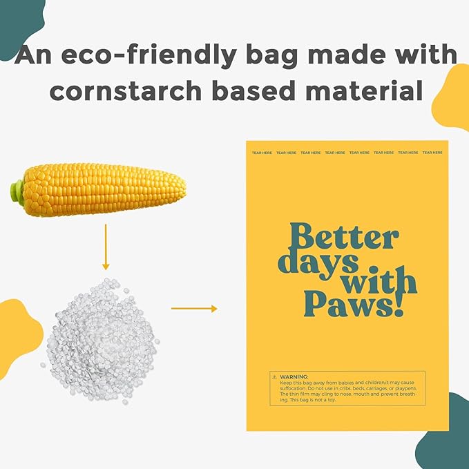 Dog Poop Bags Rolls Cornstarch Based Thickened&100% Leak Proof Dog Waste Bags -120 Count 8 Rolls - Doggie Poop Bag for puppy and Big Dogs(Lavender)-PurrikoPets