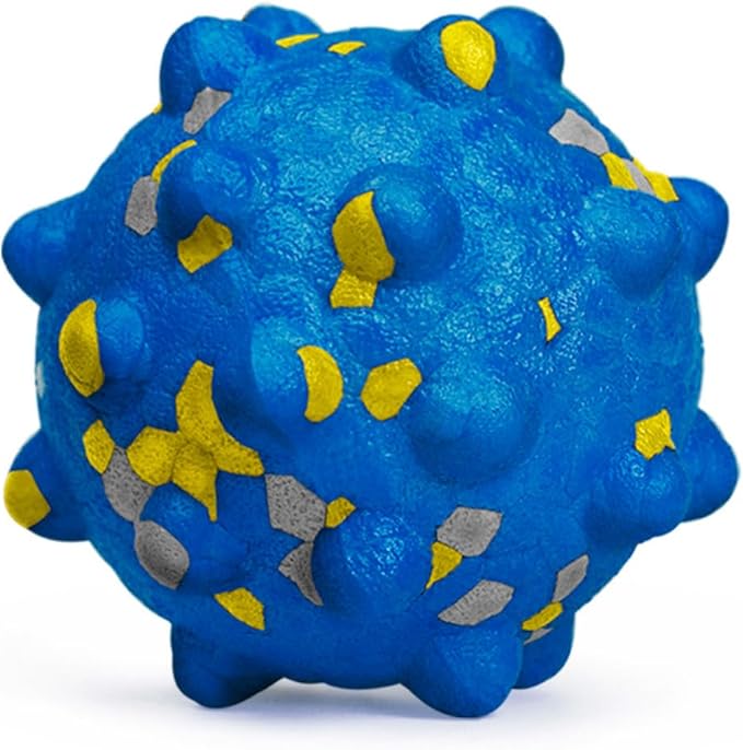 1.96'' Dog Balls for Dogs Aggressive Chewers Indestructible Tennis Durable Bouncy Interactive Dog Toy Balls for Fetch Game Floating Training(Blue Small)-PurrikoPets