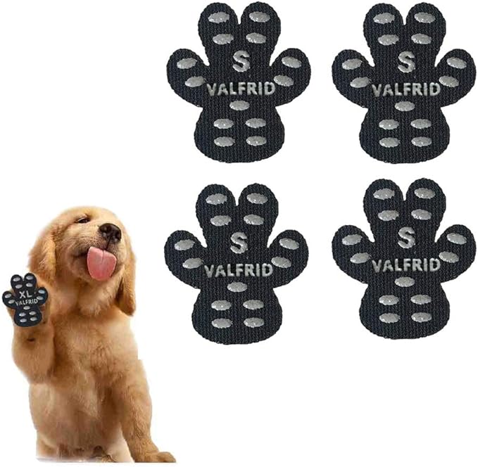 Dog Paw Protector Anti-Slip Grips to Keeps Dogs from Slipping On Hardwood Floors,Disposable Self Adhesive Resistant Dog Shoes Booties Socks Replacemen S 24 Pieces-PurrikoPets