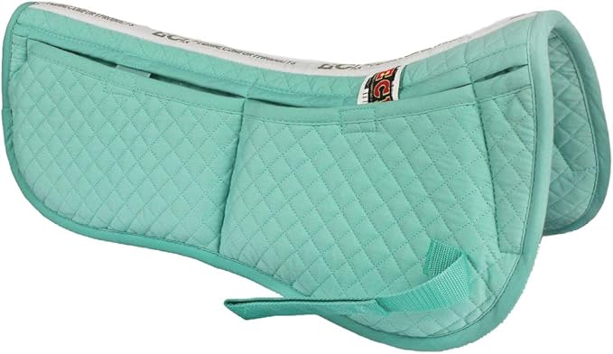 ECP Equine Comfort Products Adjustable Shock Absorbing Memory Foam Half Saddle Pad, Injury Prevention & Pressure Relief, Customizable Fit, Breathable for All Riding Styles-PurrikoPets