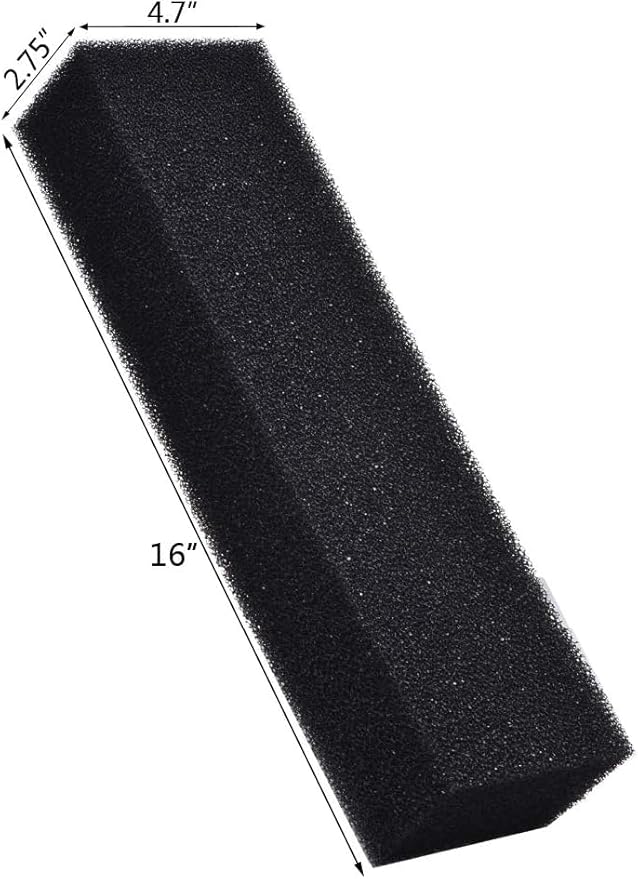ALEGI Filter Foam Sponges, Bio Sponge Filter Media Pad, Cut-to-Size Foam for Aquarium Fish Tank (16" x 4.7" x 2.75")-PurrikoPets
