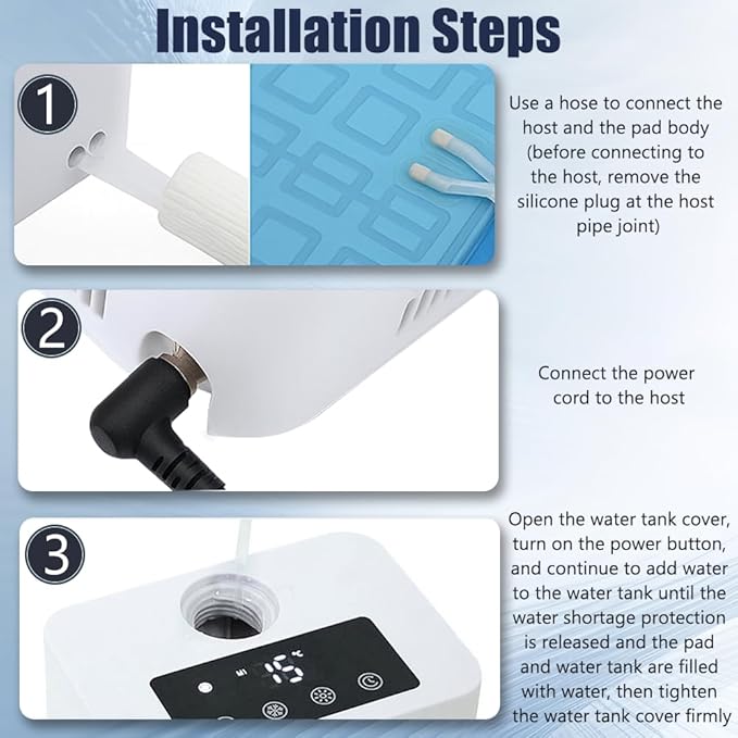 DuDuDog Electronic Self-Cooling and Heating Pet Mat for Dogs and Cats, Quiet Semiconductor Technology with Timed Water Circulation, 15.75 x 23.62 Inches-PurrikoPets