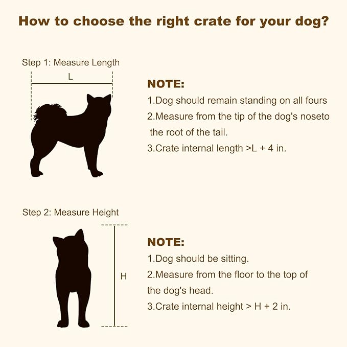 EasyCom Heavy Duty Dog Kennel Indoor with Name Tag, 41" Dog Crate Furniture for Medium Dogs, Double-Doors Sturdy Metal Dog Cage for Anxiety Dog, Decorate House as TV Stand, End Table, Bedside Table-PurrikoPets