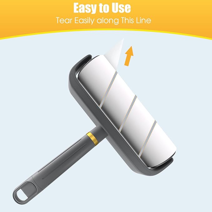 6.3" Large Surface Lint Roller Refills, Extra Sticky Roller for Clothing, Pet Hair, Furniture Cleaning, 6 Refills Total 600 Sheets-PurrikoPets