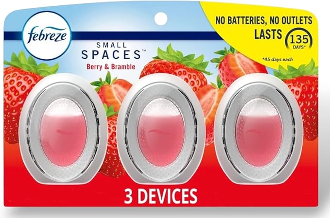 Febreze Small Spaces Air Freshener Berry & Bramble, .25 fl. oz., Pack of 4-PurrikoPets