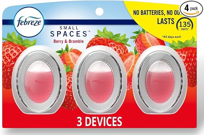 Febreze Small Spaces Air Freshener Berry & Bramble, .25 fl. oz., Pack of 4-PurrikoPets