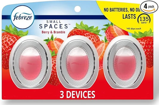 Febreze Small Spaces Air Freshener Berry & Bramble, .25 fl. oz., Pack of 4-PurrikoPets