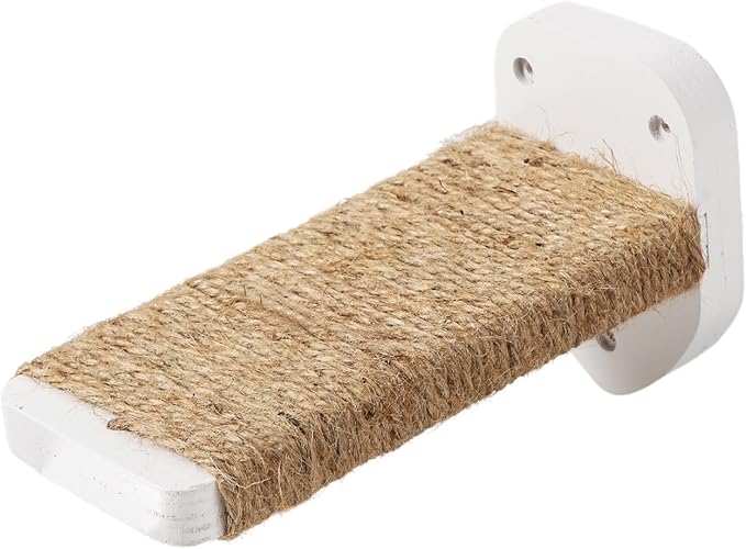 3-in-1 Cat Climbing Wall Steps with Hemp Rope, Shelves and Perches - Wall-Mounted Cat Furniture Set with Scratching Pads (White)-PurrikoPets