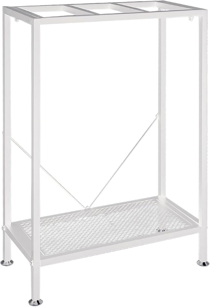Fish Tank Stand: The Perfect 10 Gallon Metal Aquarium Stand Measuring 22.8" W x 10.6" D x 31.3" H to Fit Your Aquatic Display Needs. (10 Gallon-White)-PurrikoPets
