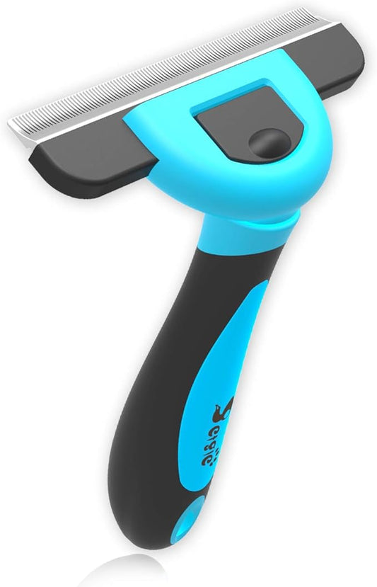 Effective Deshedding Brush and Large Dog Comb - Professional Grooming Tools for Dogs and Cats to Reduce Undercoat Shedding-PurrikoPets