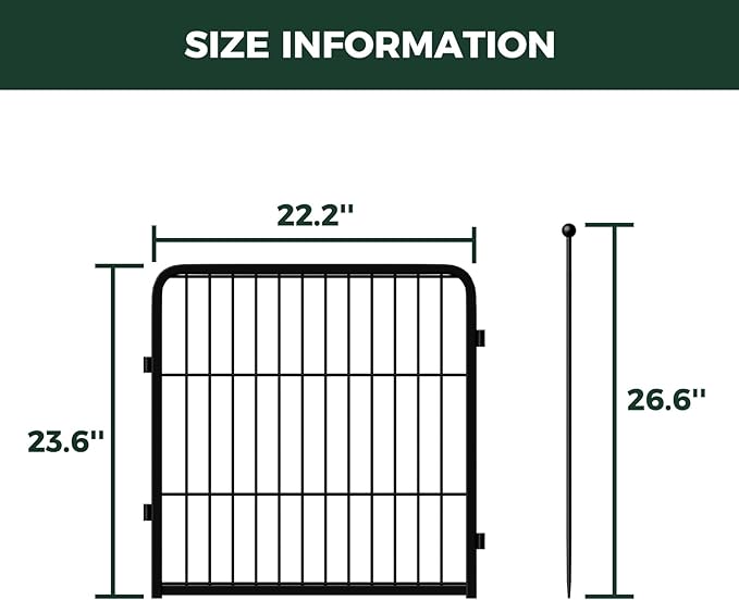 FXW Rollick Unleashed Dog Playpen for Indoor, Yard, RV Camping, 24 inch 2 Panels for Small and Puppy Dogs, Black│Patented-PurrikoPets
