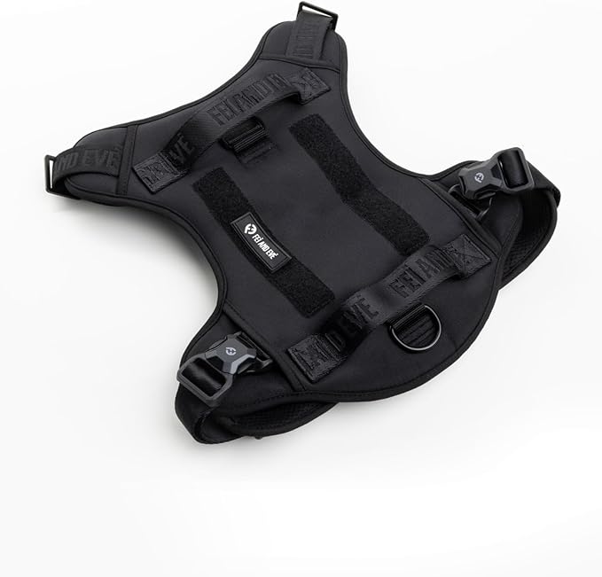 2025 New Edition, Fei & Eve MagEase Dog Harness - 3-Second Magnetic Buckles | 3-Point No-Pull Control | Heavy-Duty 900D Nylon | Dual Safety Handles | Breathable Mesh | Adjustable Fit | X-Large,Black-PurrikoPets